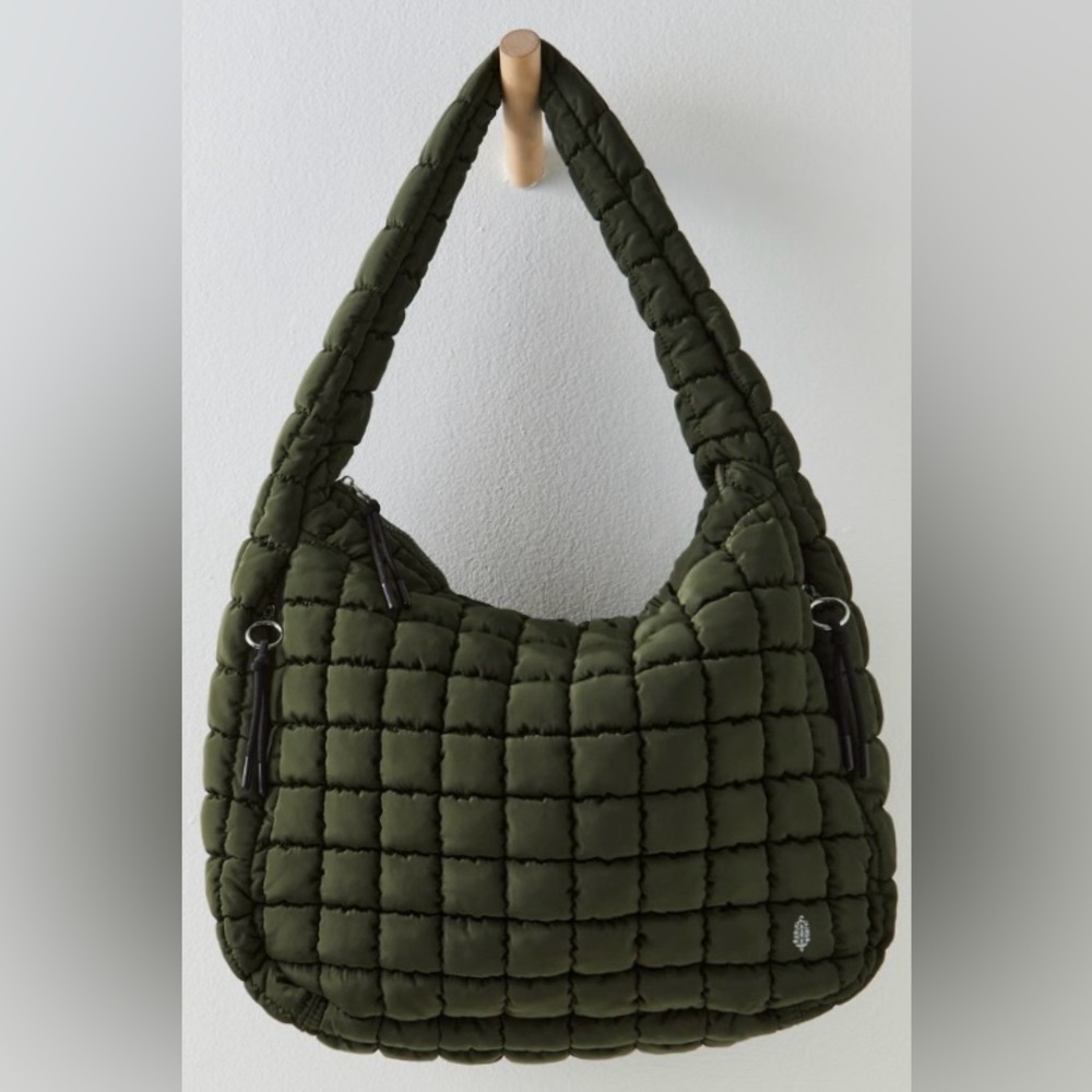 Free People Movement ~ Quilted Carryall Bag ~ Army Green ~ * NWT - Picture 3 of 9
